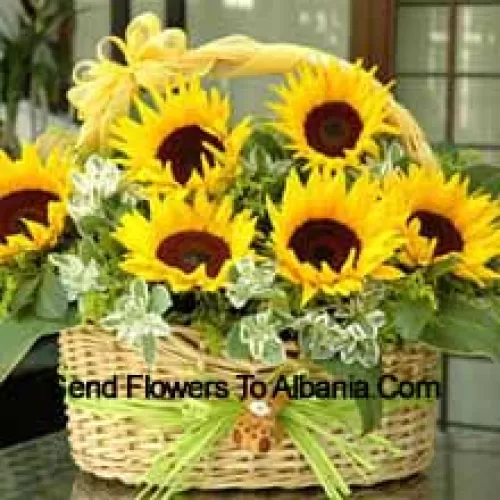 Basket Of Sunflowers